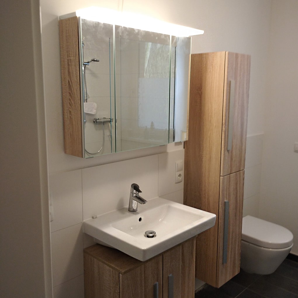 example of modern bathroom furniture assembly