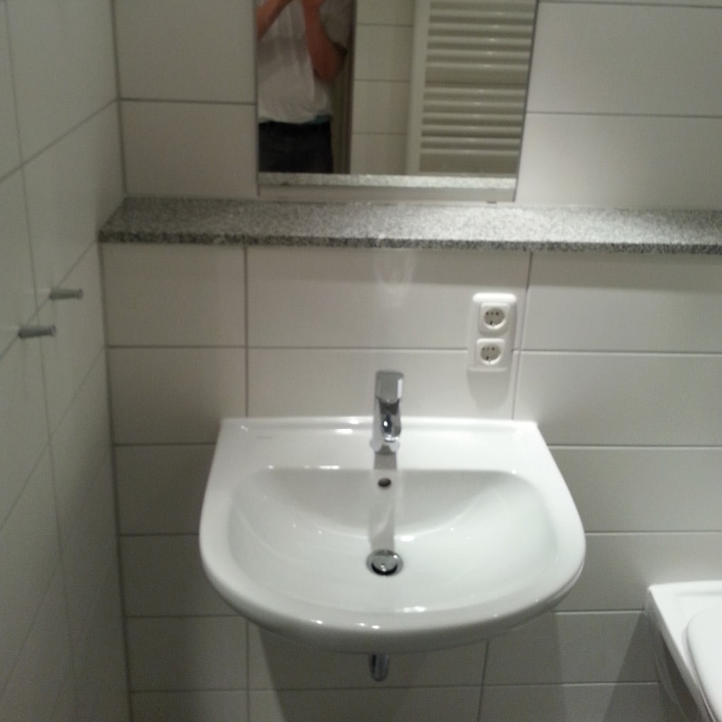 a mounted white sink