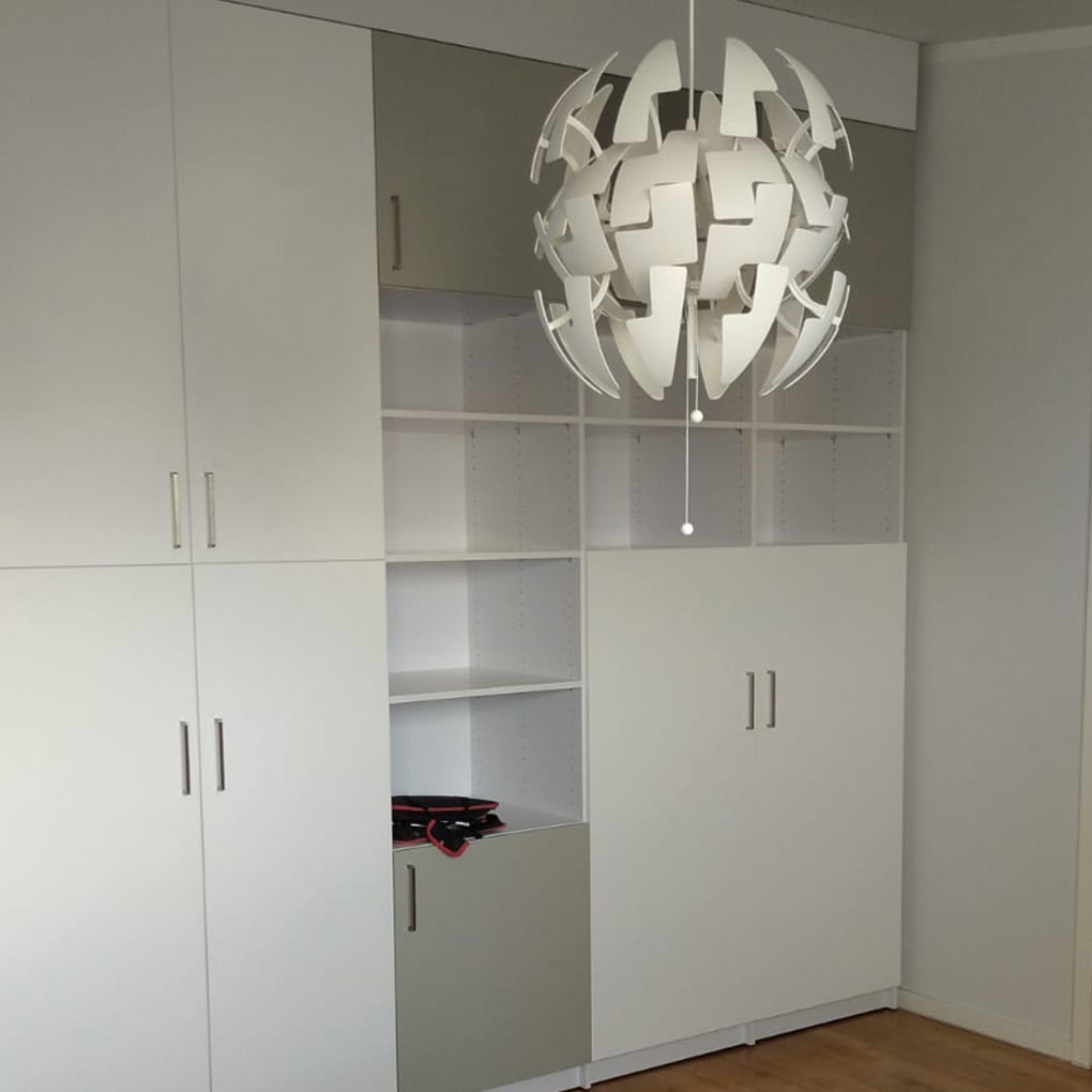 mondern built-in cabinet after assembling